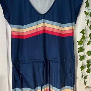 Navy Chevron Pattern Dress - OG PRICE 20.00